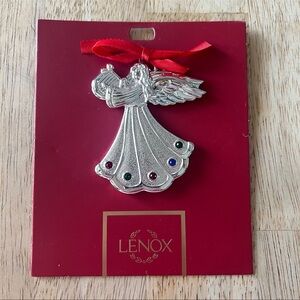 Lenox Jeweled Silver Charm Angel Ornament